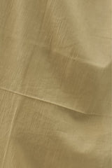 Close up shot of the Saivalya Olive Zenith Scalloped Suit Set fabric highlighting the fine textured weave and high quality olive green material detail